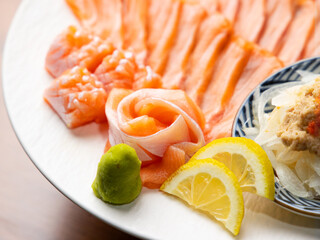 Salmon sashimi