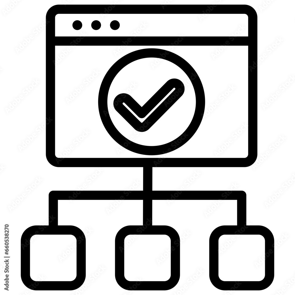 Poster workflow outline icon