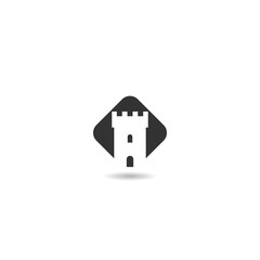 Obraz na płótnie Canvas Castle logo icon with shadow