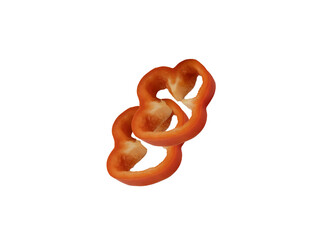 Fresh Red Slice Pepper Isolated With Transparent Png