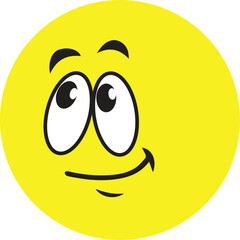 Smile face icon on white background