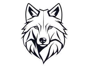 wolf head vector