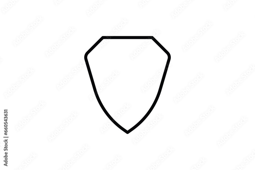 Poster shield icon. icon related to identity. suitable for web site design, app, ui, user interfaces. line 