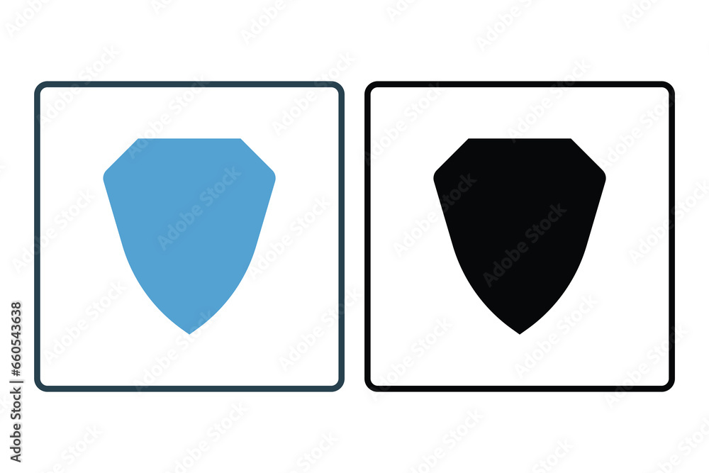 Poster shield icon. icon related to identity. suitable for web site design, app, ui, user interfaces. solid