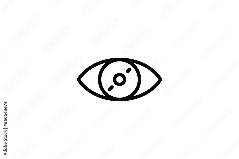 Poster eye icon. icon related to identity. suitable for web site design, app, ui, user interfaces. line ico