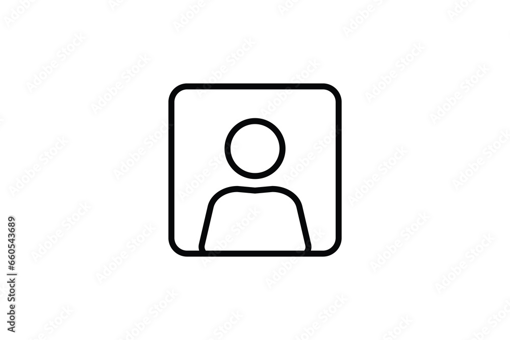Poster user profile icon. icon related to identity. suitable for web site design, app, ui, user interfaces.