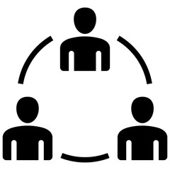 Teamwork Glyph Icon