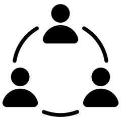 Teamwork Glyph Icon