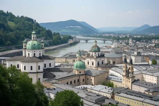 Grossarl: Austrian city in Salzburg. Generative AI