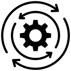 Process Glyph Icon