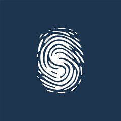 Fingerprint icon. Simple vector illustration