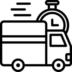 Express Delivery Outline Icon