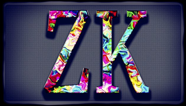 Double letter signature ZK in an unique design named Painter rough