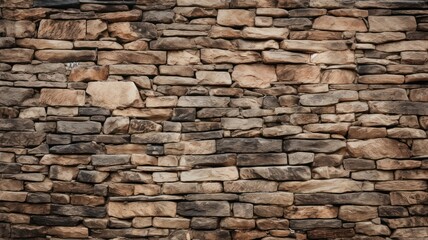 Antique European Stone Wall: Textured Full Frame of Old House in UK