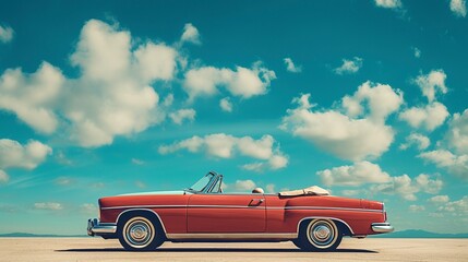 A Photo of a Convertible Car with the Top Down