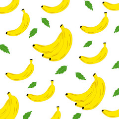 Plantilla de bananas fondo transparente. Ilustración vectorial de bananas. - obrazy, fototapety, plakaty