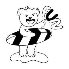 Surfing Bear 