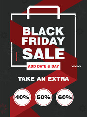 Black  Friday big sale flyer poster social media post design