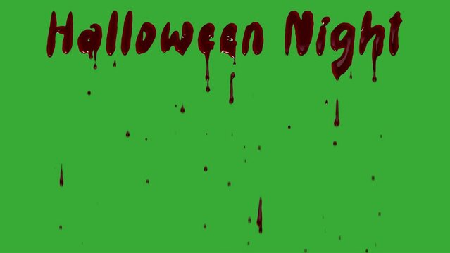 Halloween Night: Enhance Your Horror Videos with Blood Drip Animation