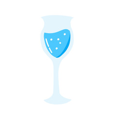 Water glass icon in flat style