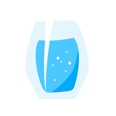 Water glass icon in flat style