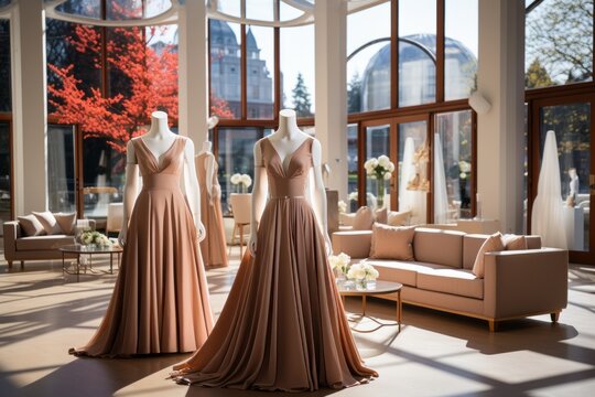 Luxury high-end fashion boutique clothes shop costume dress store
