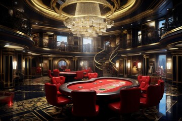 Interior of Luxury and elegant casino