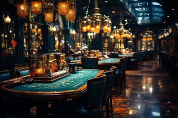 Fototapeta na wymiar Interior of Luxury and elegant casino