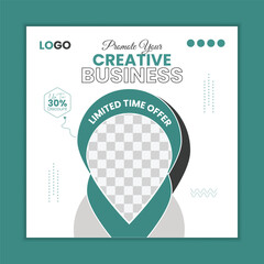 Vector corporate business social media post design and Instagram post template	
