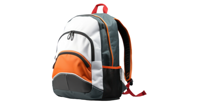 school bag on transparent background