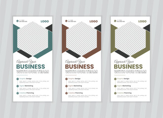 Professional business rack card or dl flyer design template