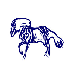 line sketch of a horse as an element for making organizational or company logos, emblems and activity symbols