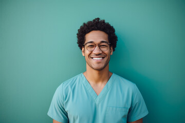 Joy in Healing: Smiling African American Nurse