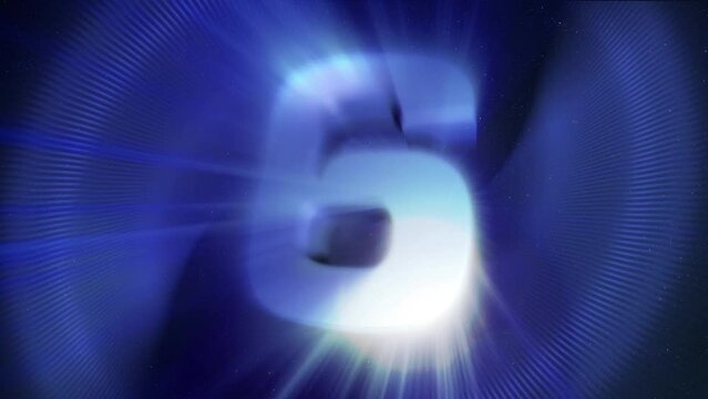 Space launching blue countdown