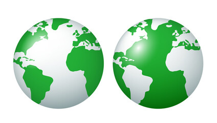 Globe icon. World map. Vector icon isolated on white background.