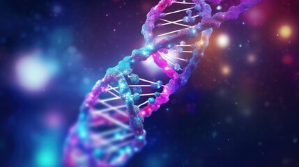DNA double helix genetic material. Gene sequencing abstract design. Floating in space background, .science, abstract, biology, biotechnology, molecular, health, genetic