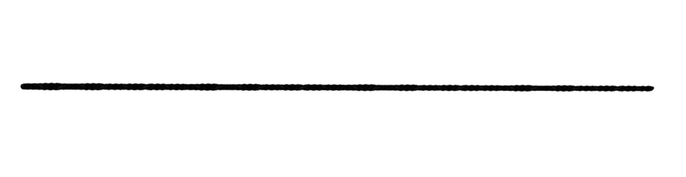 Metal horizontal bar twisted out, on a transparent background