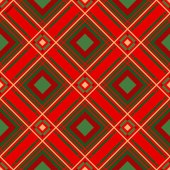 Christmas Geometric Seamless Pattern. Vector Template for Wallpaper, Textile, Packaging.