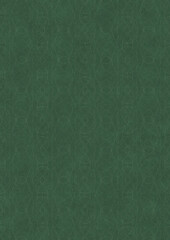 Fototapeta premium Hand-drawn unique abstract symmetrical seamless ornament. Bright semi transparent green on a deep warm green background. Paper texture. Digital artwork, A4. (pattern: p10-1f)