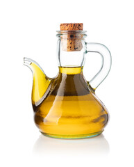 Olive oil bottle isolated on a white background