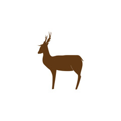 Brown silhouette of deer