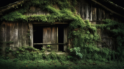 Fototapeta na wymiar old house in the woods