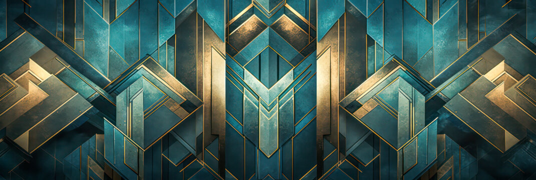 Art deco panorama background wallpaper