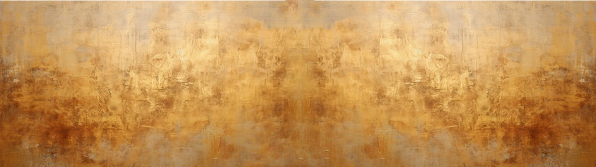 Textured reflected and grainy plaster surface in gold brown shining structure, background