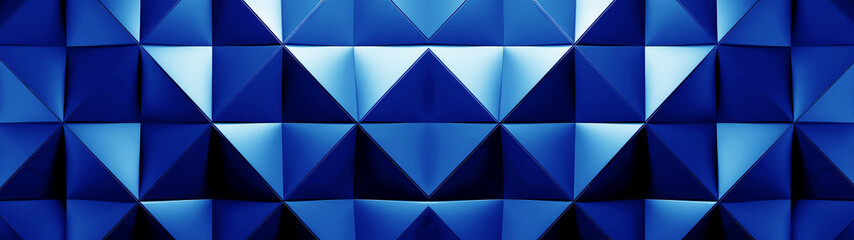 Blue abstract solids, geometric mosaic background, modular design with 3d effect