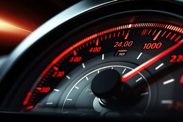 The speedometer measures the efficiency of fuel consumption in a vehicle. Generative AI