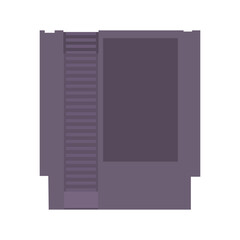 Retro Game Cartridge Flat Illustration. Clean Icon Design Element on Isolated White Background