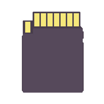 recommend clip art: SD Card Flat Illustration. Clean Icon Design Element on Isolated White Background