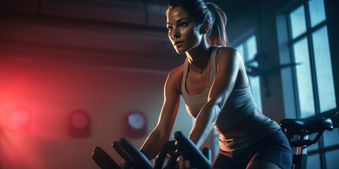 woman exercising in gym