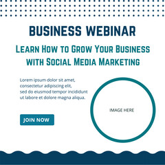 Business webinar poster for social media 